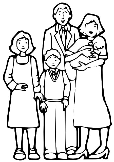 Family Black And White Clipart Images .